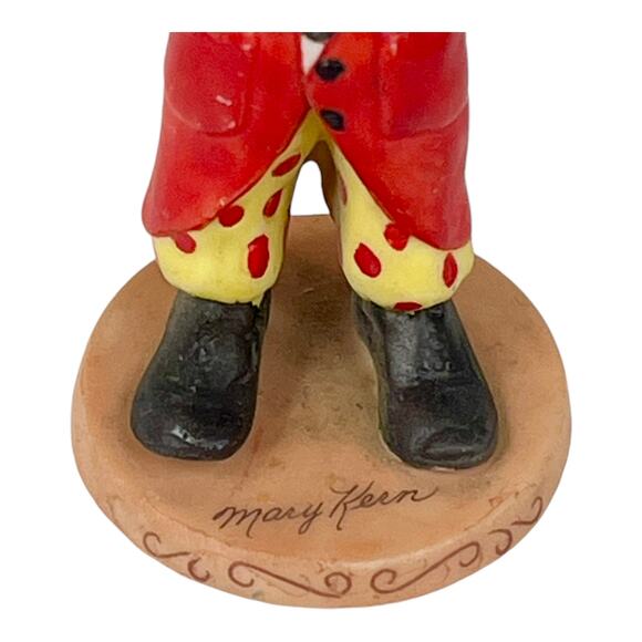 VTG Willitts Design CLOWN FIGURINE Red Coat 5850 Circus Mary Keen 1986 Porcelain - Picture 3 of 5